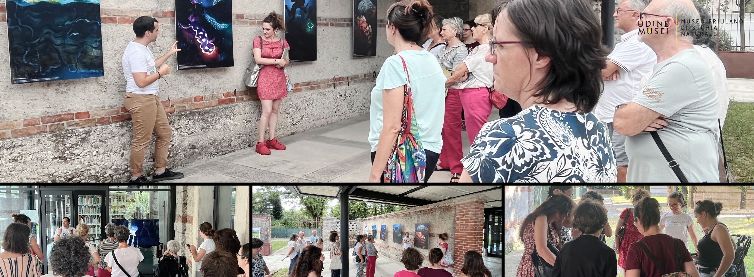 Foto scattate durante la presentazione della mostra
